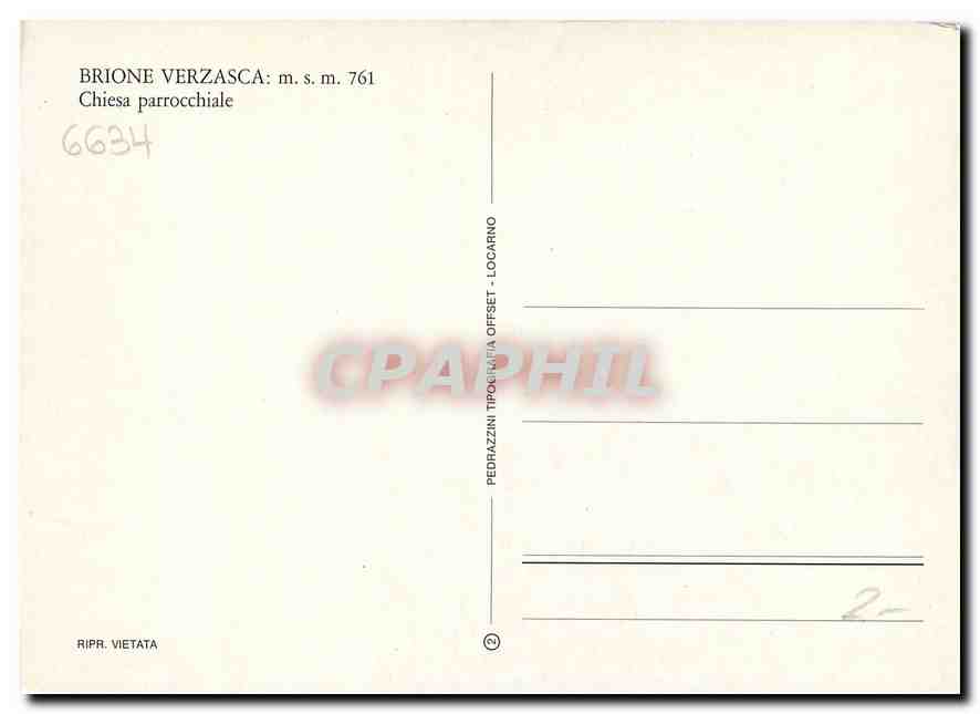 CPM Brione Verzasca Chiessa parrochiale  — Rückseite