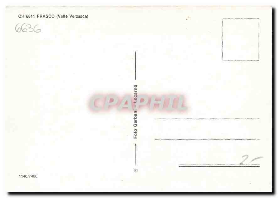 CPM Frasco Valle Verzasca  — Verso