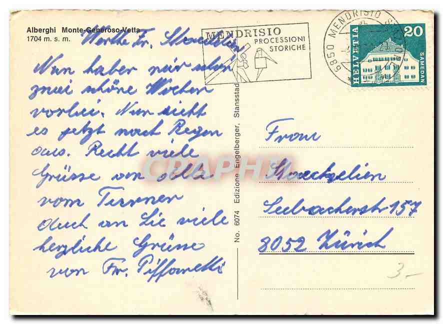 CPM Monte Generoso  — Verso