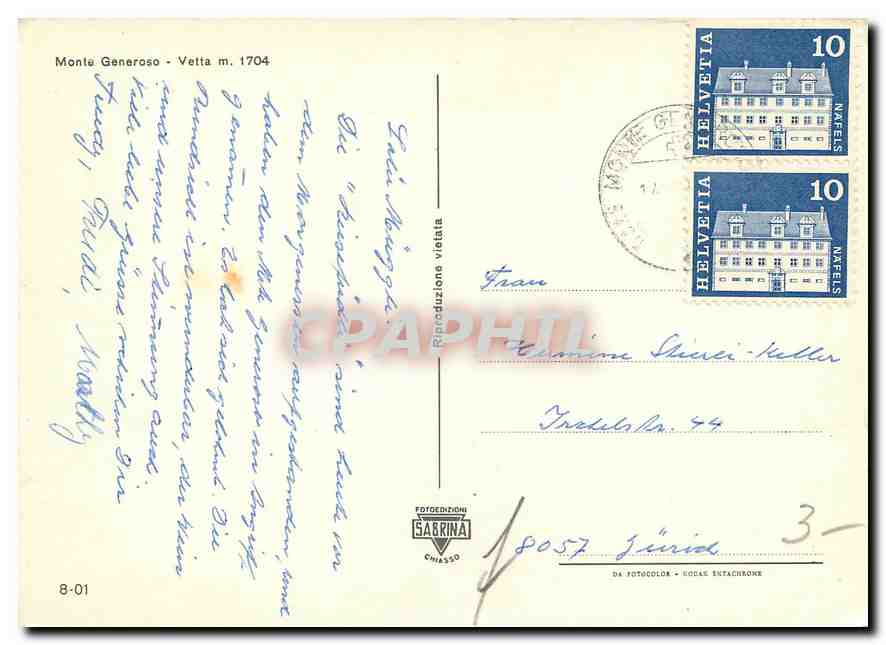 CPM Monte Generoso Vetta  — Verso