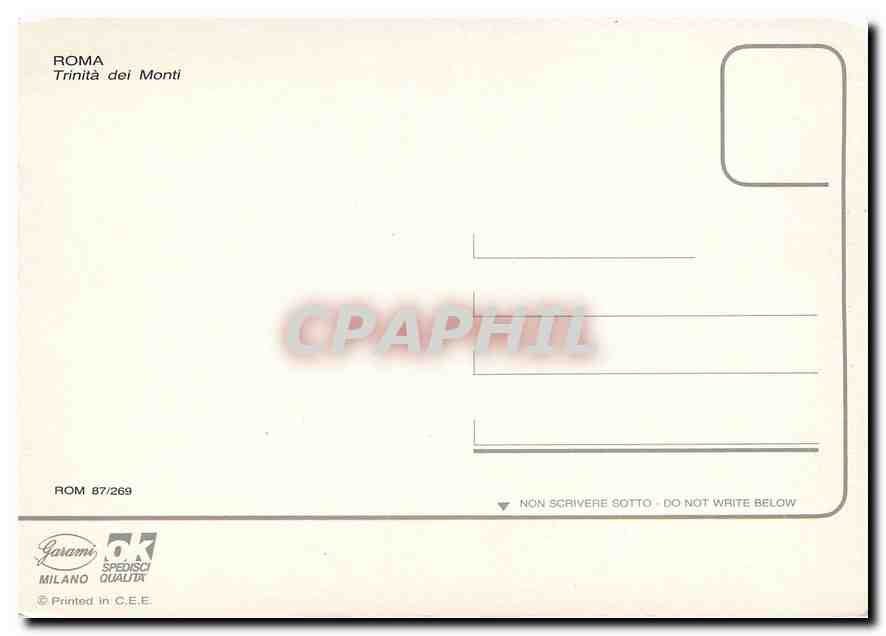 CPM Roma Autel de la Patrie  — Rückseite