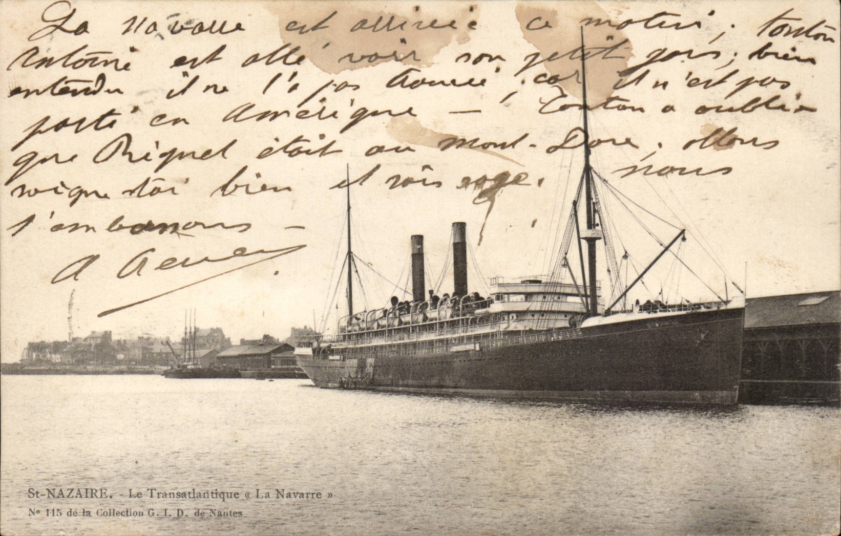 Saint nazaire CPA Le Transatlantique La Navarre