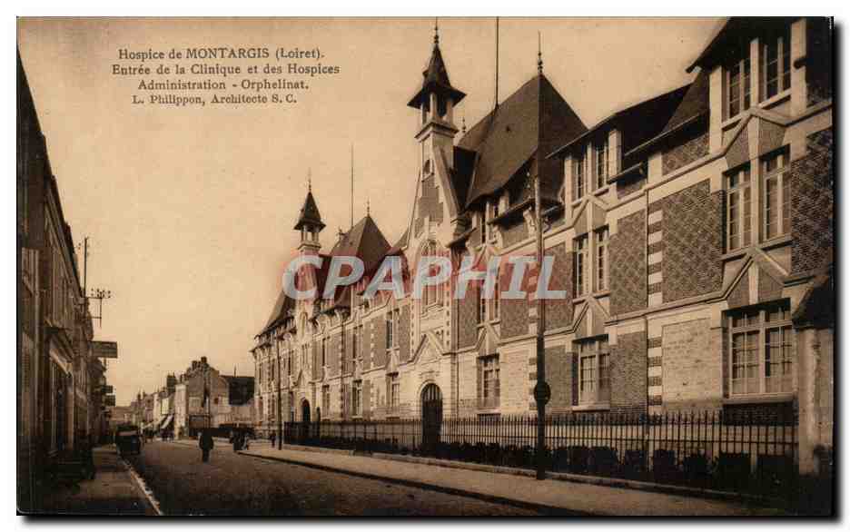 Hospice de Montargis (Loiret) — Entrée de la Clinique et des Hospices — L. Philippson, Architecte S.C.