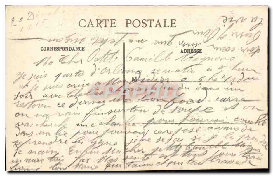 Pithiviers CPA Chateau de l'ardoise — Back