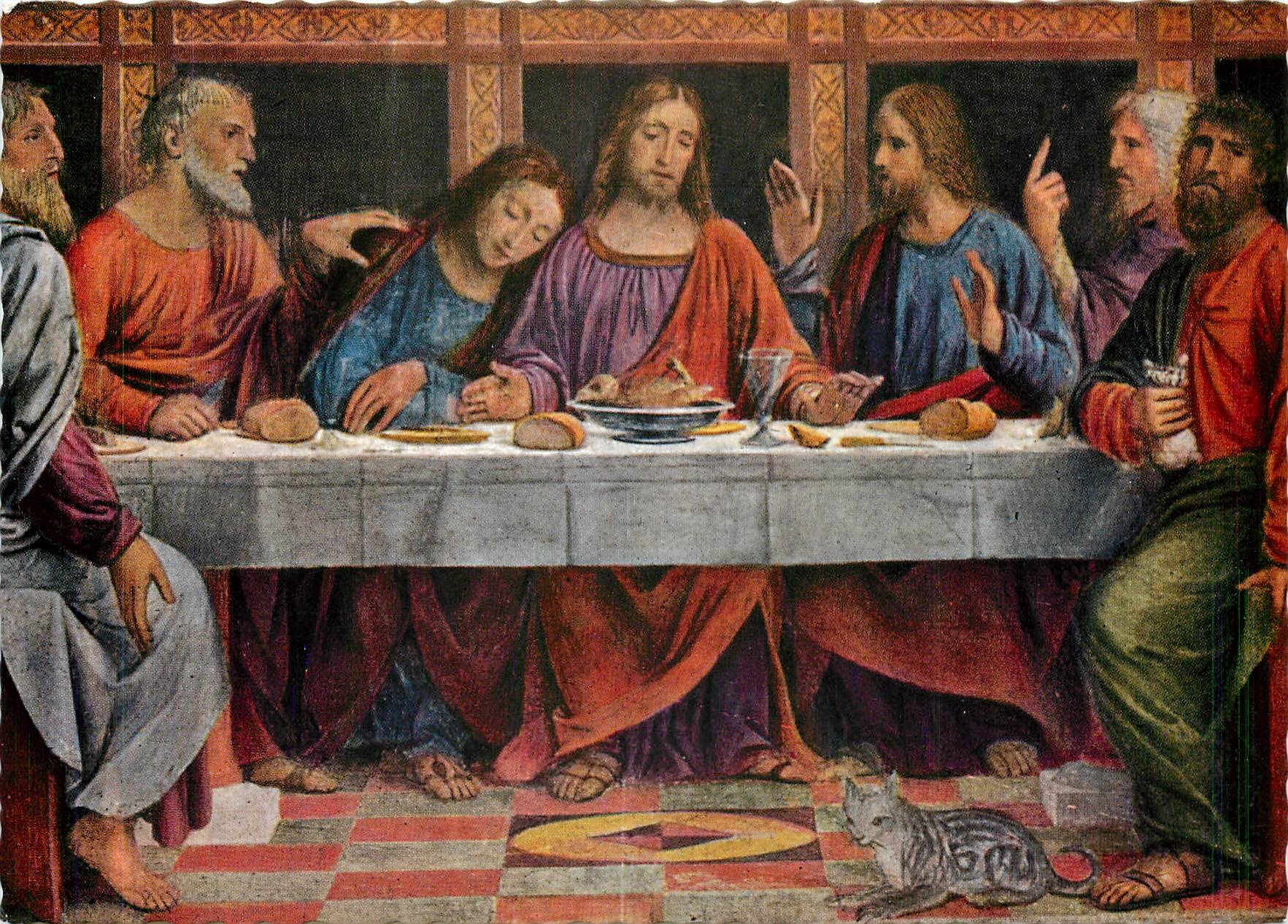 CPM Chiesa degli Angeli Lugano Santa Cena di Bernardino Luino 
