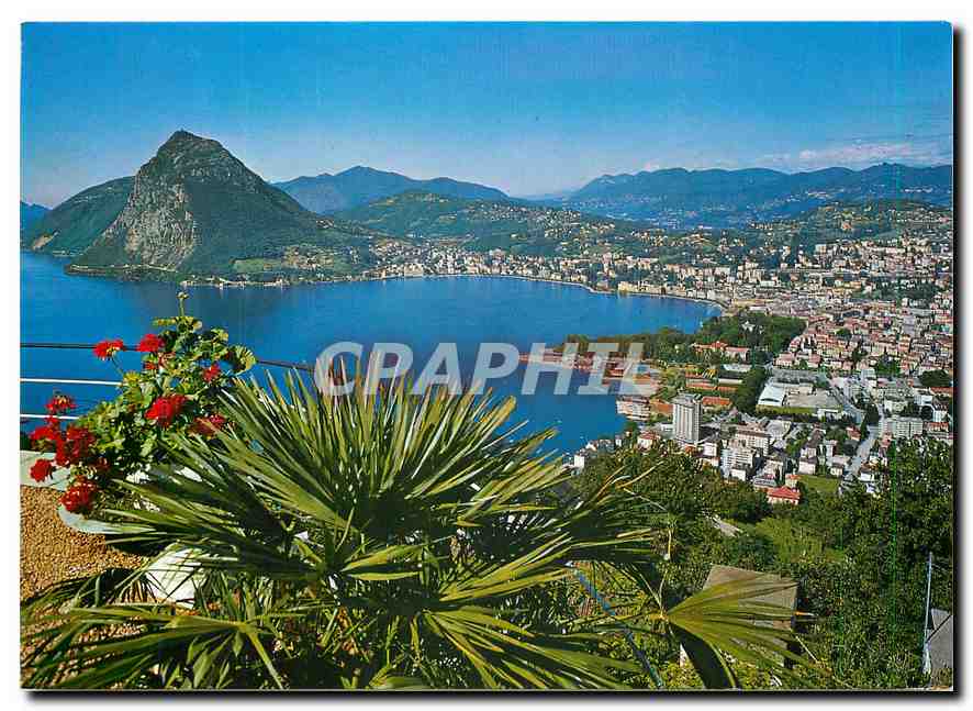 CPM Monte Bre Vista sul Lago di Lugano e Monte S Salvatore 
