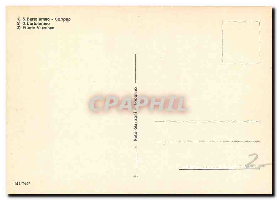 CPM Valle Verzasca S Bartolomeo  — Verso
