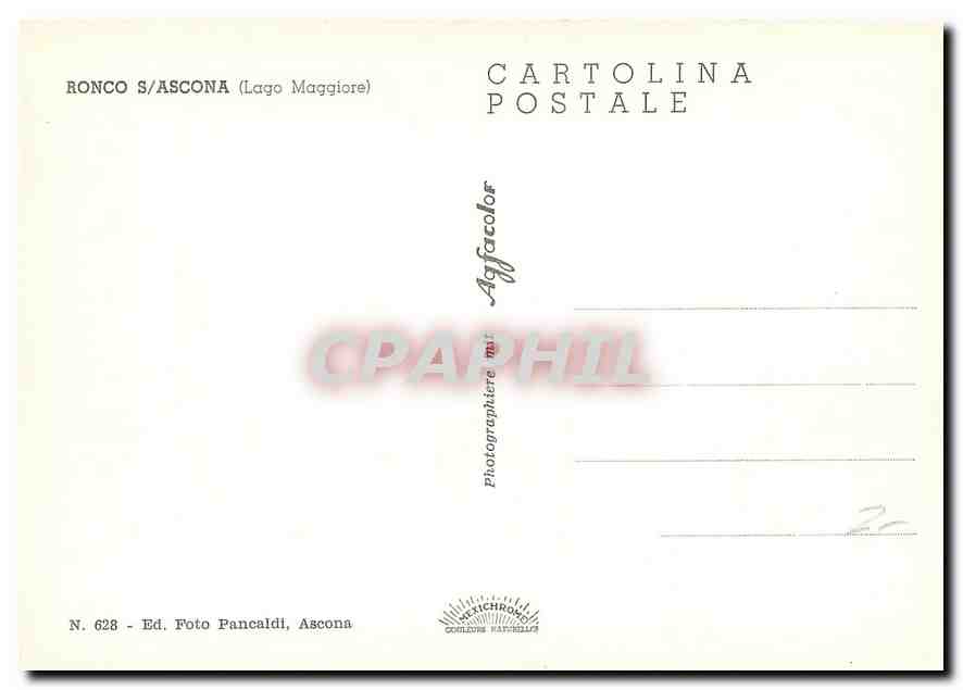 CPM Ronco S Ascona Lago Maggiore  — Rückseite