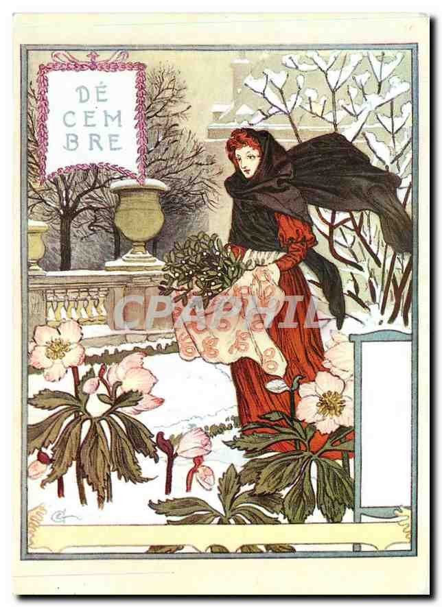 CPM Eugene Grasset La Belle Jardiniere Decembre Museum fur Kunst unt Gewerbe Hamburg 