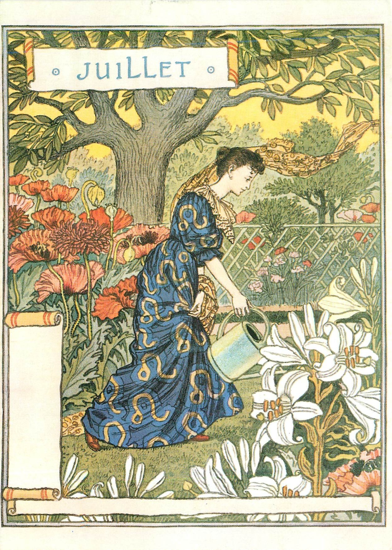 CPM Eugene Grasset La Belle Jardiniere Juillet Museum fur Kunst unt Gewerbe Hamburg 