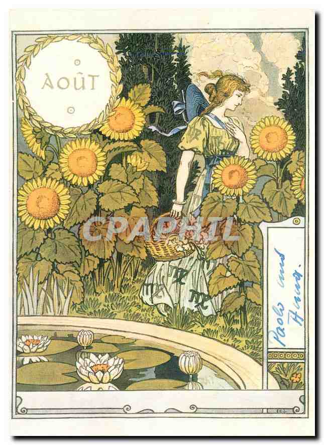CPM Eugene Grasset La Belle Jardiniere Aout Museum fur Kunst unt Gewerbe Hamburg 