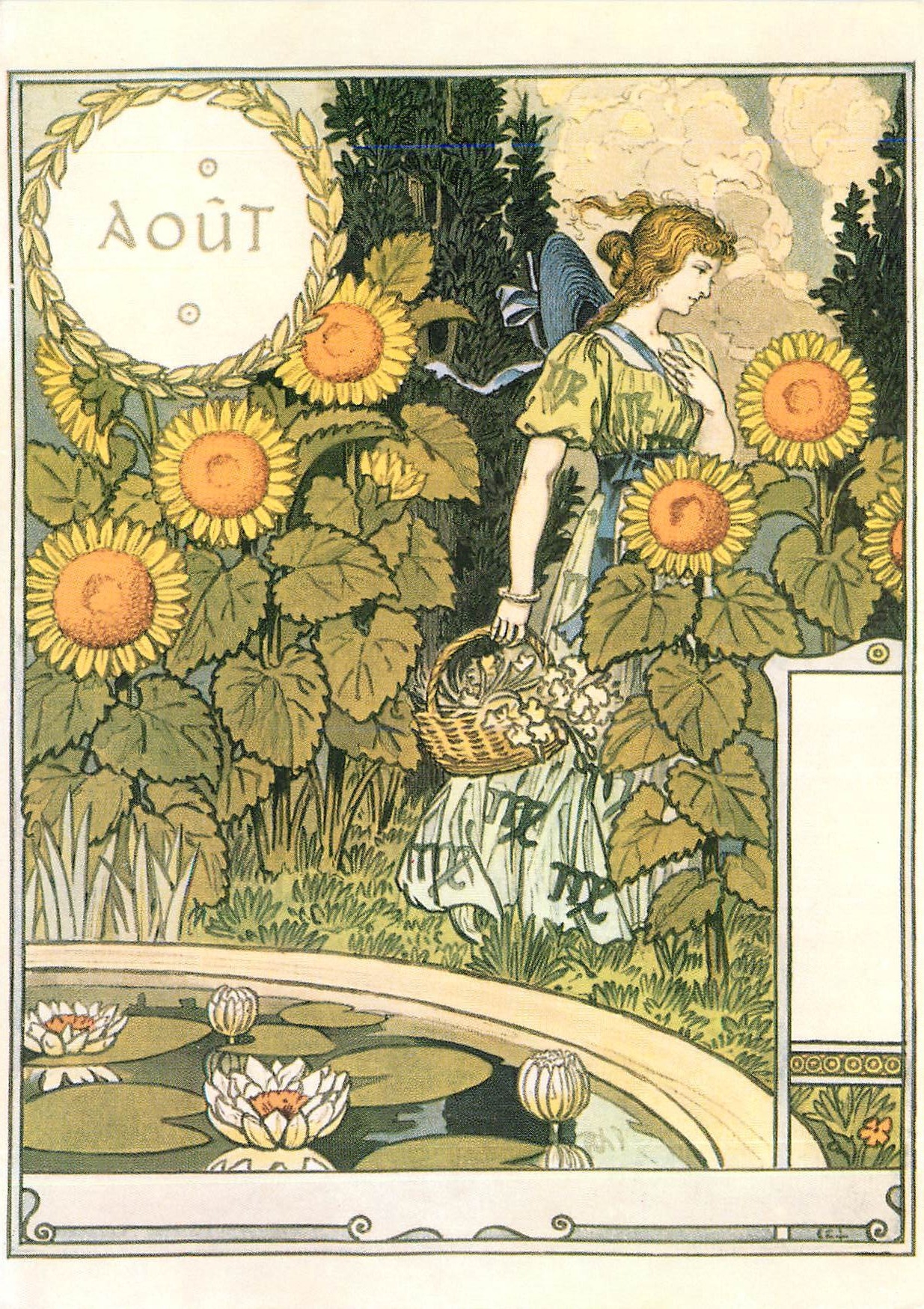 CPM Eugene Grasset La Belle Jardiniere Aout Museum fur Kunst unt Gewerbe Hamburg 