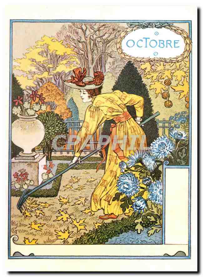 CPM Eugene Grasset La Belle Jardiniere Octobre Museum fur Kunst unt Gewerbe Hamburg 