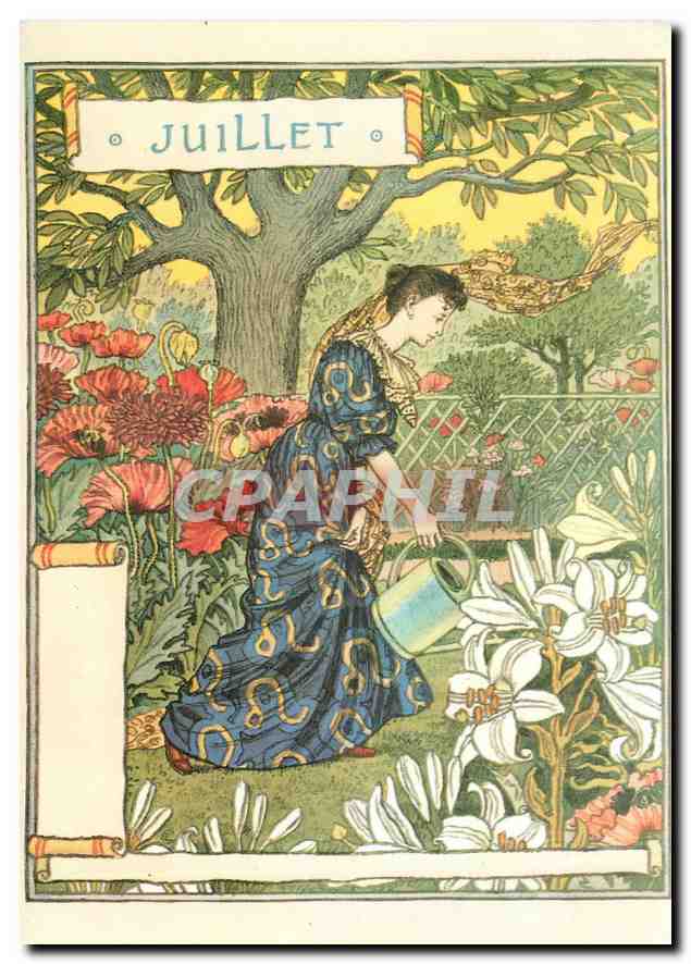 CPM Eugene Grasset La Belle Jardiniere Juillet Museum fur Kunst unt Gewerbe Hamburg 
