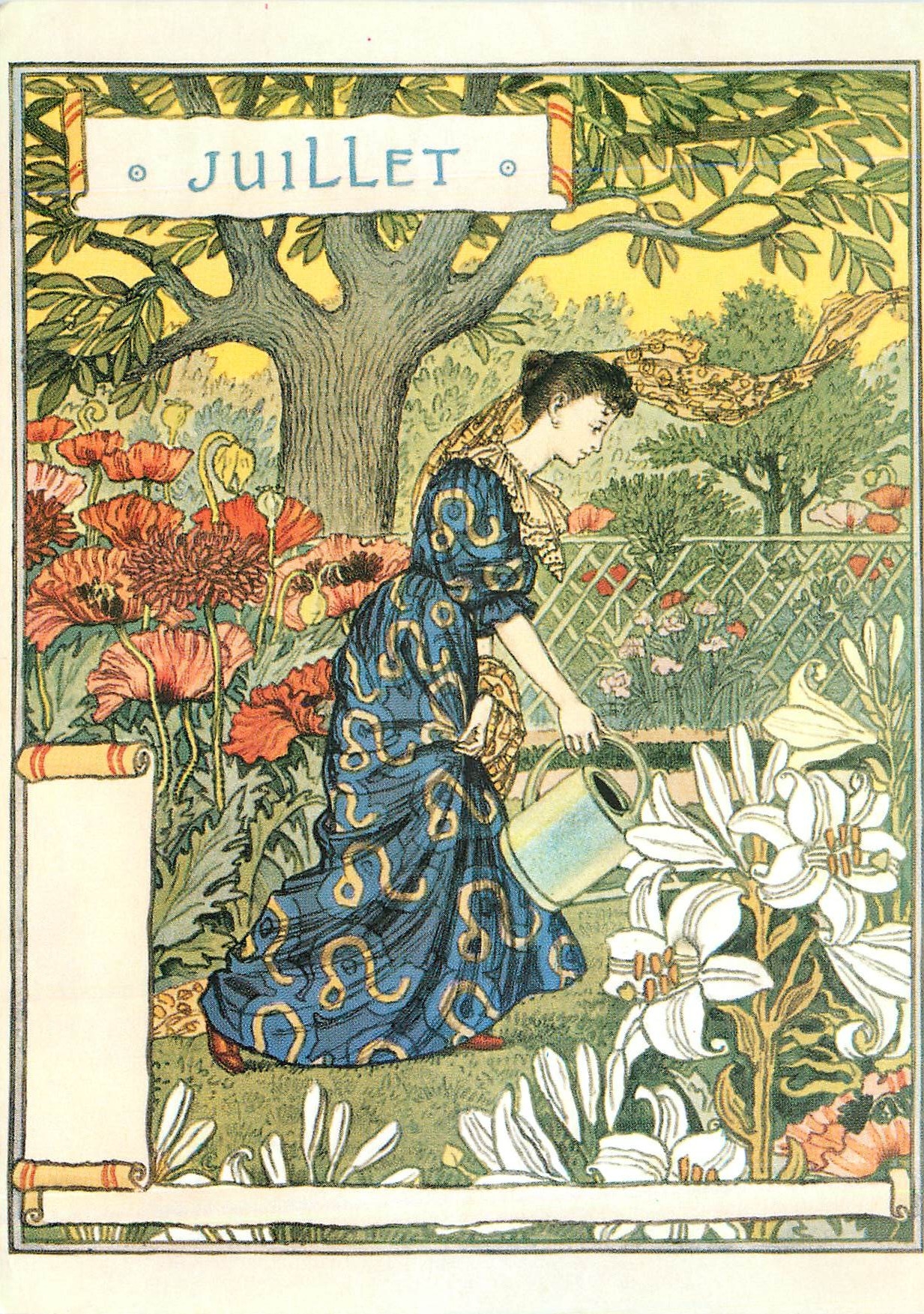 CPM Eugene Grasset La Belle Jardiniere Juillet Museum fur Kunst unt Gewerbe Hamburg 