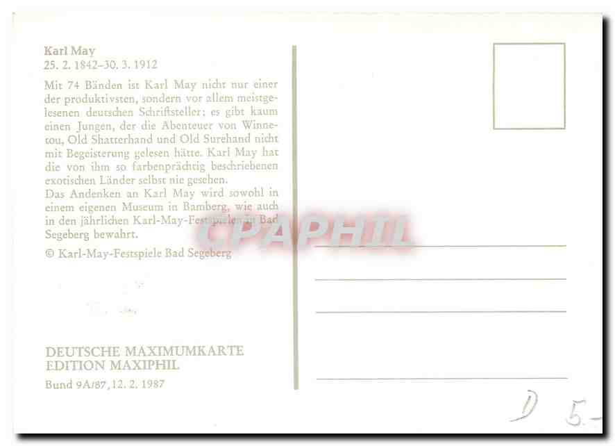 CPM Karl May Mit 74 Banden ist Karl May nicht nur einer der produktivsten  — Rückseite