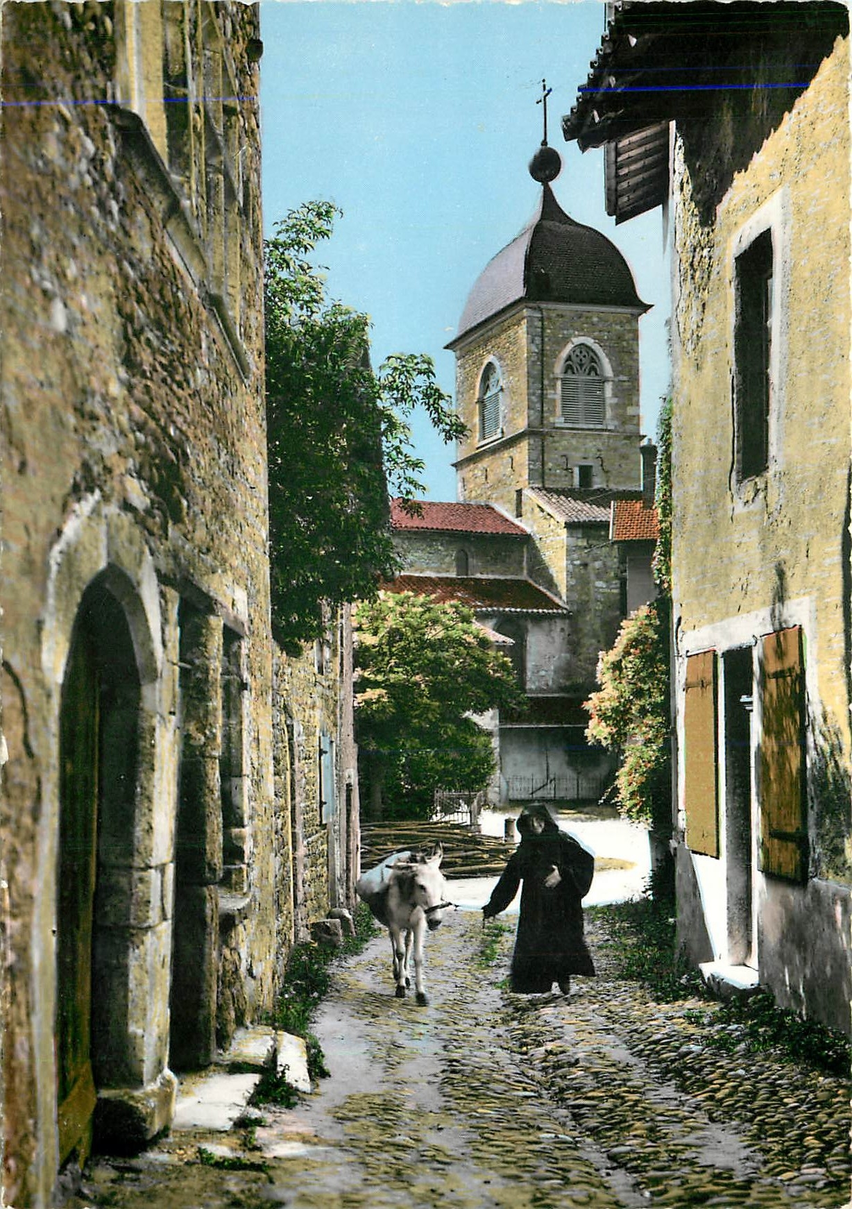 CPM Perouges Ain Cite Medievale Rue du Prince et l'Eglise 
