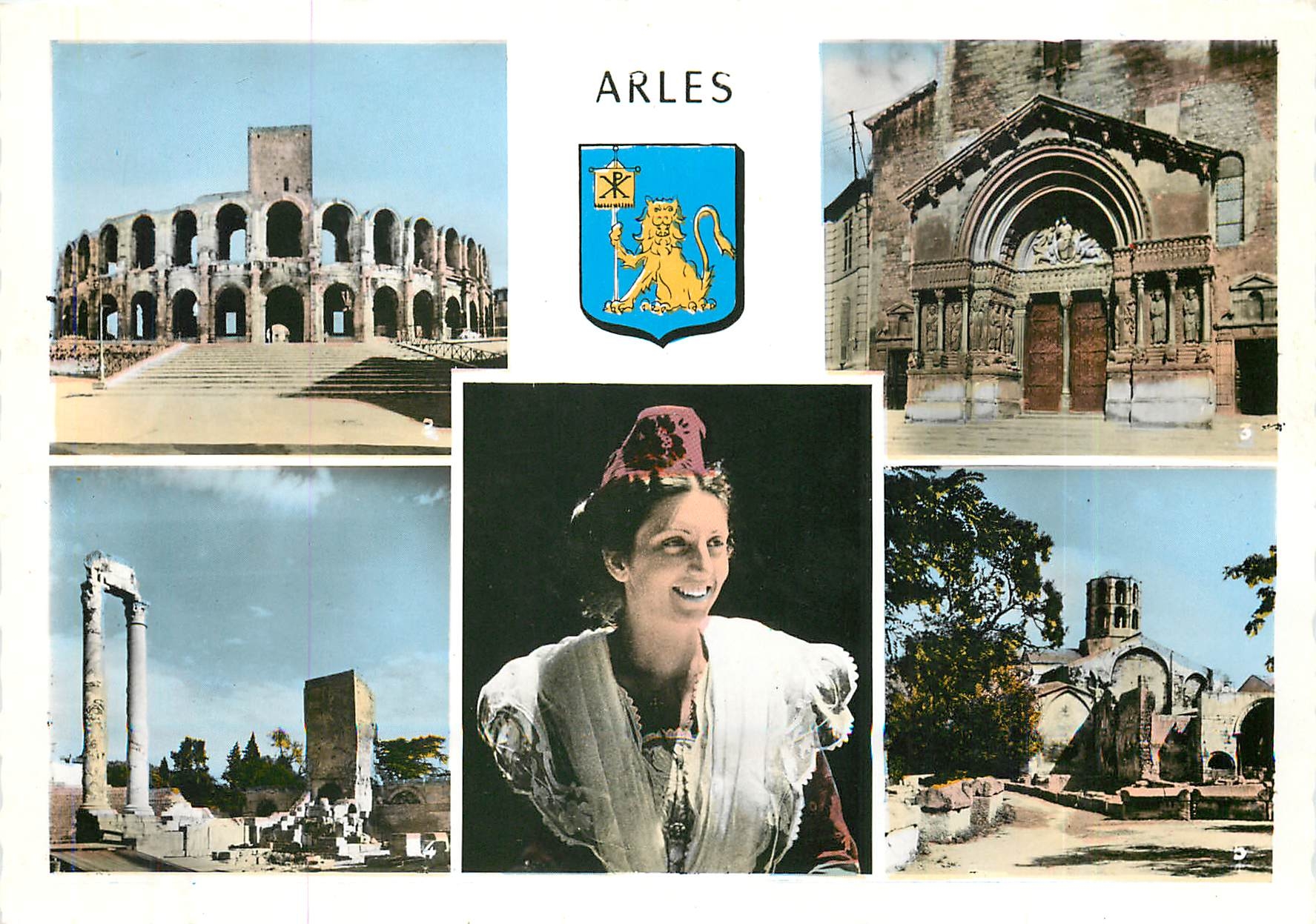 CPM Arles I Arlesienne II Les Arenes III Le Portail Saint Trophime 