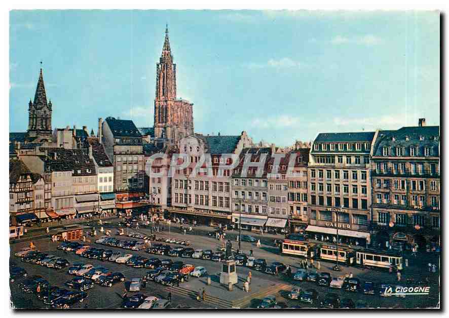 CPM Strasbourg Place Kleber et Cathedrale 