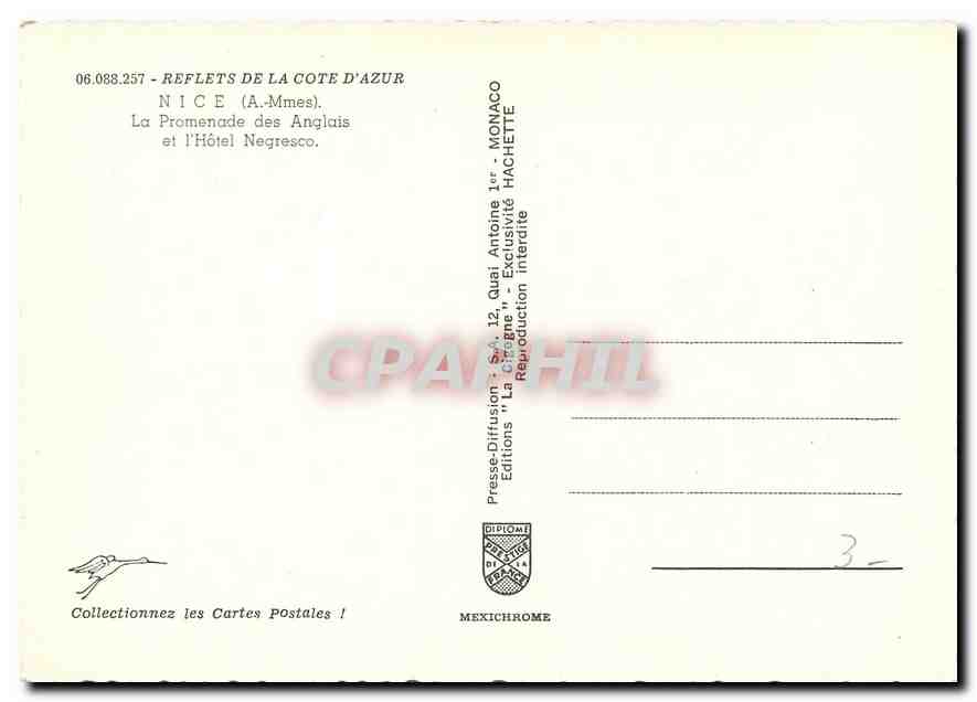 CPM Nice A Mmes La Promenade des Anglais et l'Hotel Negresco  — Verso