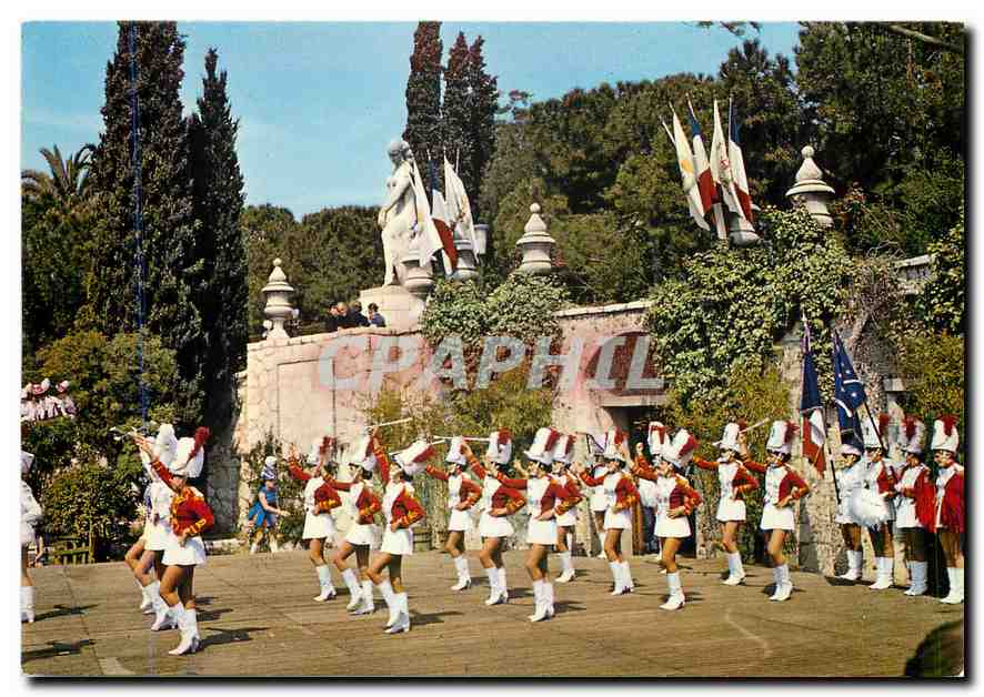 CPM Cote d'Azur Nice Representation de Majorettes au Theatre de Verdure 