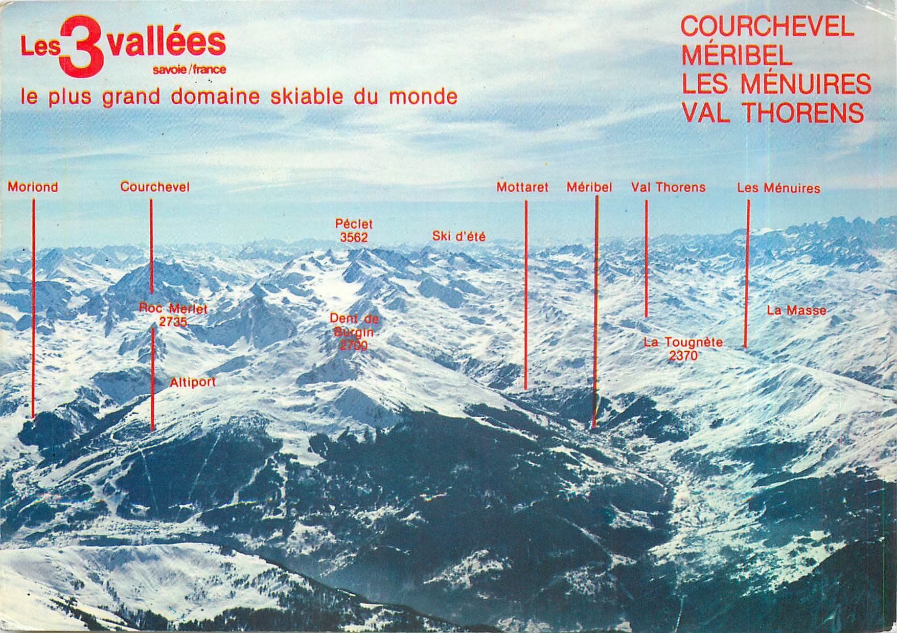 CPM Panorama des 3 Vallees Savoie France 