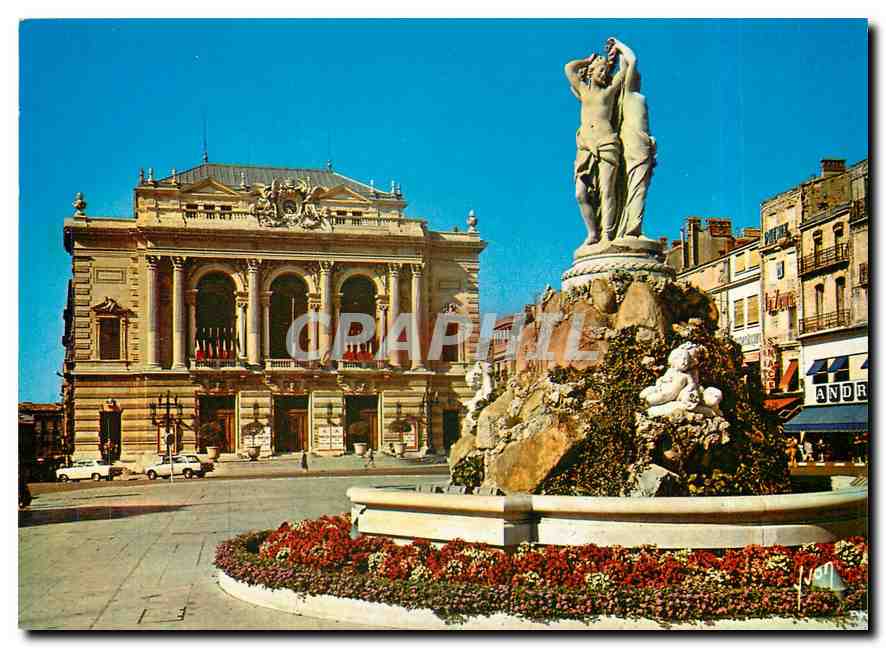CPM Montpellier Herault Place de la Comedie 