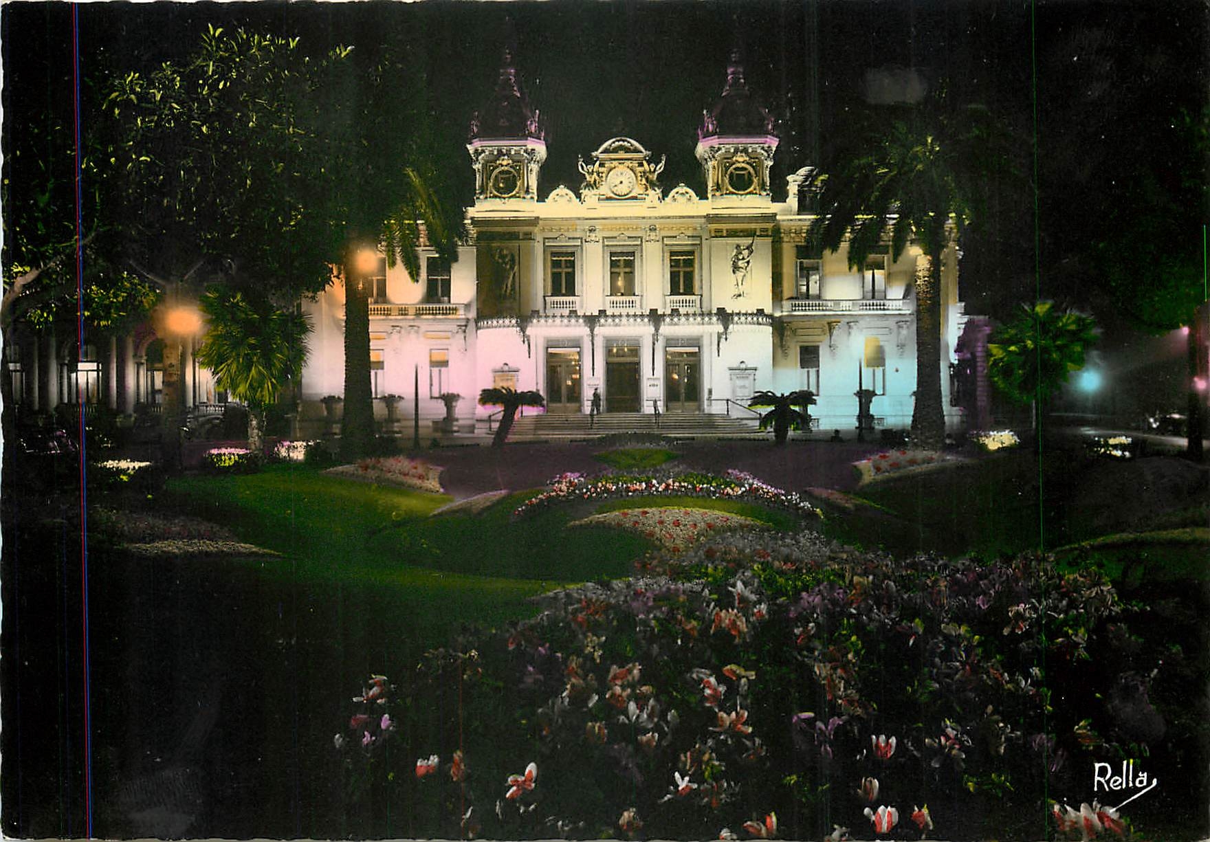 CPM La Cote d'Azur Monte Carlo la nuit Le Casino 