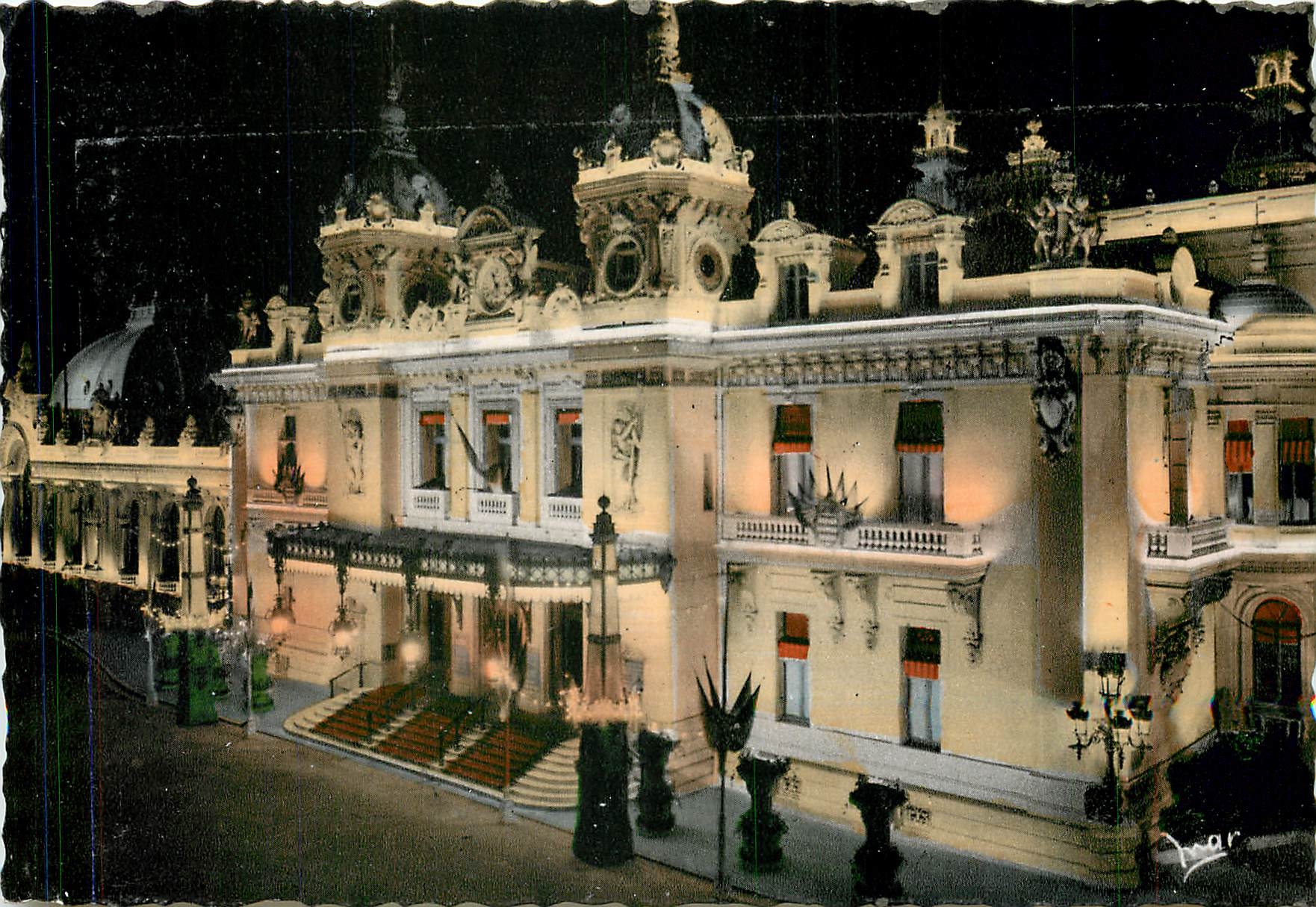 CPM La Principaute de Monaco Monte Carlo Le Casino la nuit 