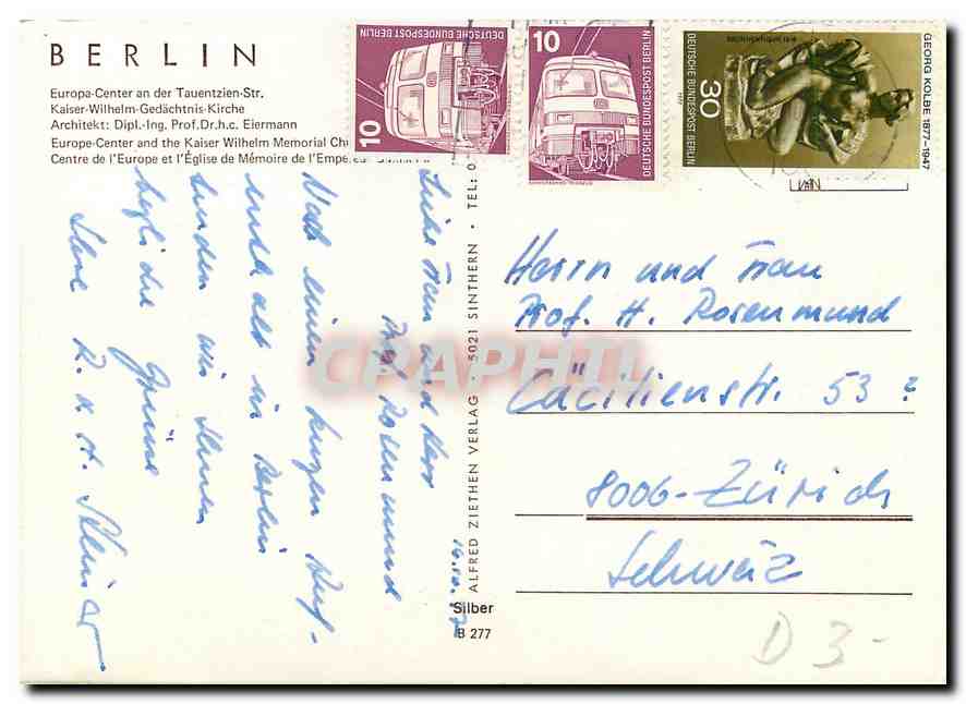 CPM Berlin Centre de l'Europe et l'Eglise de Memoire  — Back