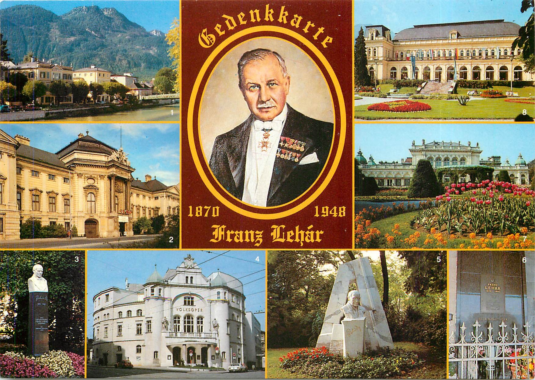 CPM Gedenkkarte Granz Lehar Palais Auersperg Wien 