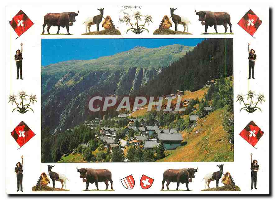 CPM Feriendorf Tschuggen ob Blatten Naters Wallis Chevre Vache 