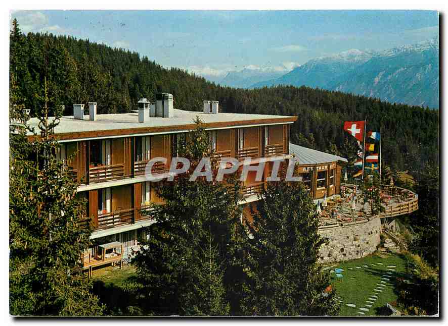 CPM Hotel Restaurant du Mont Blanc Les Plans Mayens Crans sur Sierre Valais 