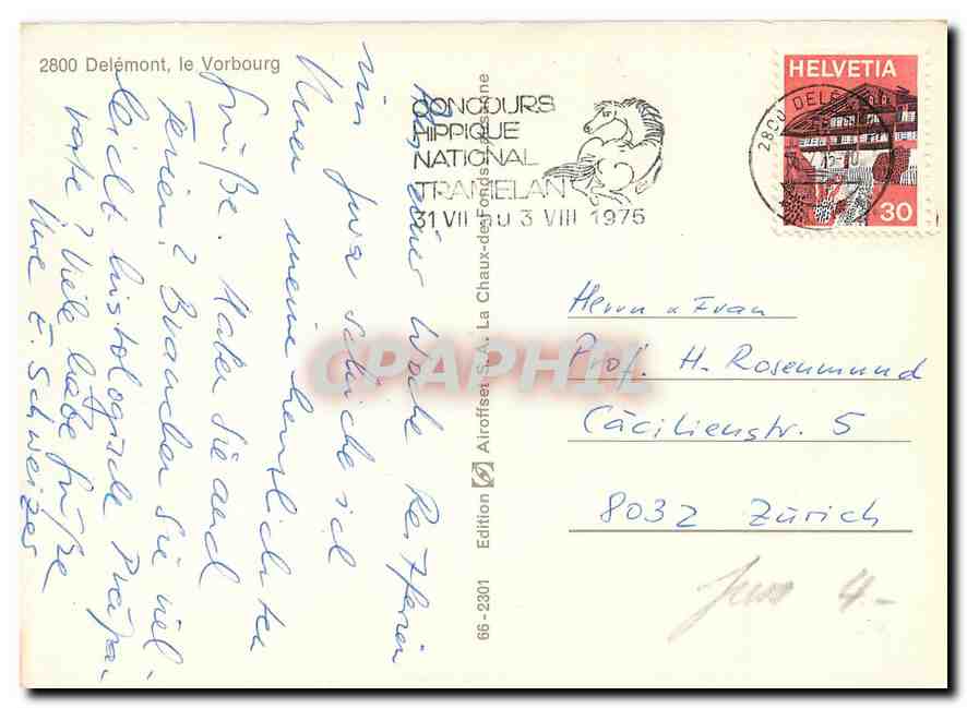 CPM Delemont le Vorbourg  — Rückseite