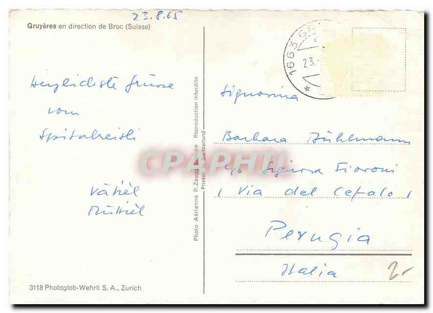 CPM Gruyeres en direction de Broc Suisse  — Rückseite