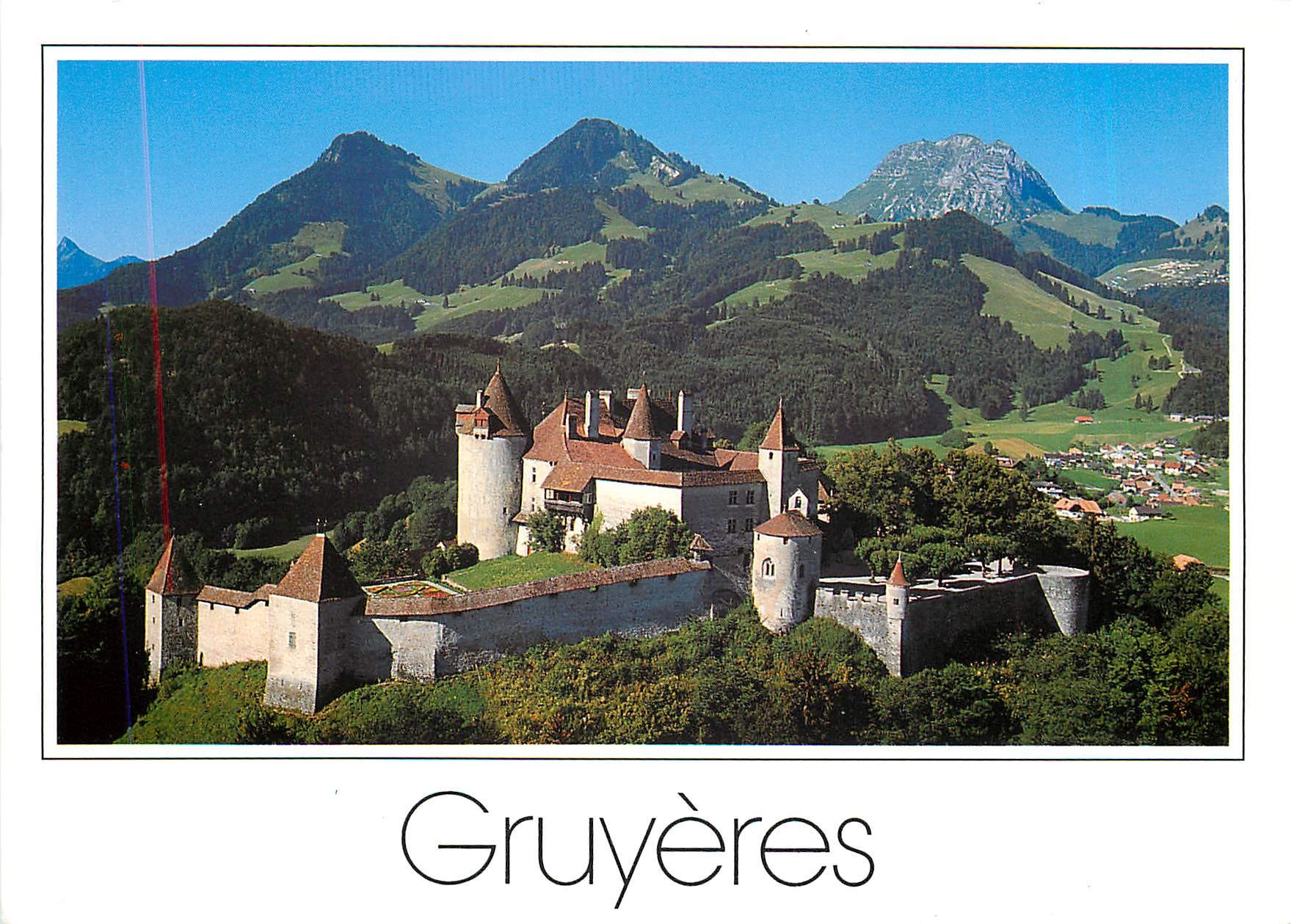 CPM Gruyeres Chateau de Gruyeres avec le Moleson 