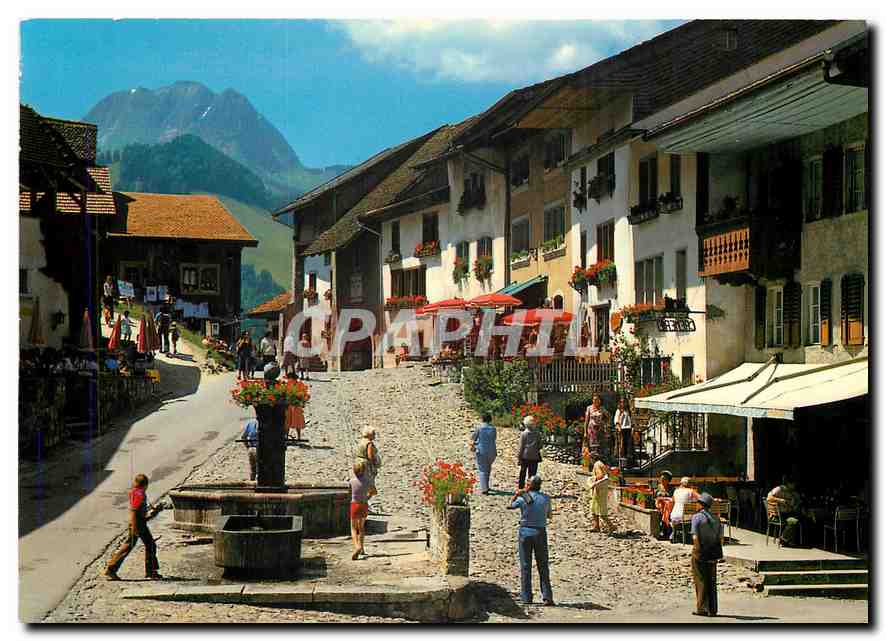 CPM Gruyeres Cite historique Au fond le Moleson 