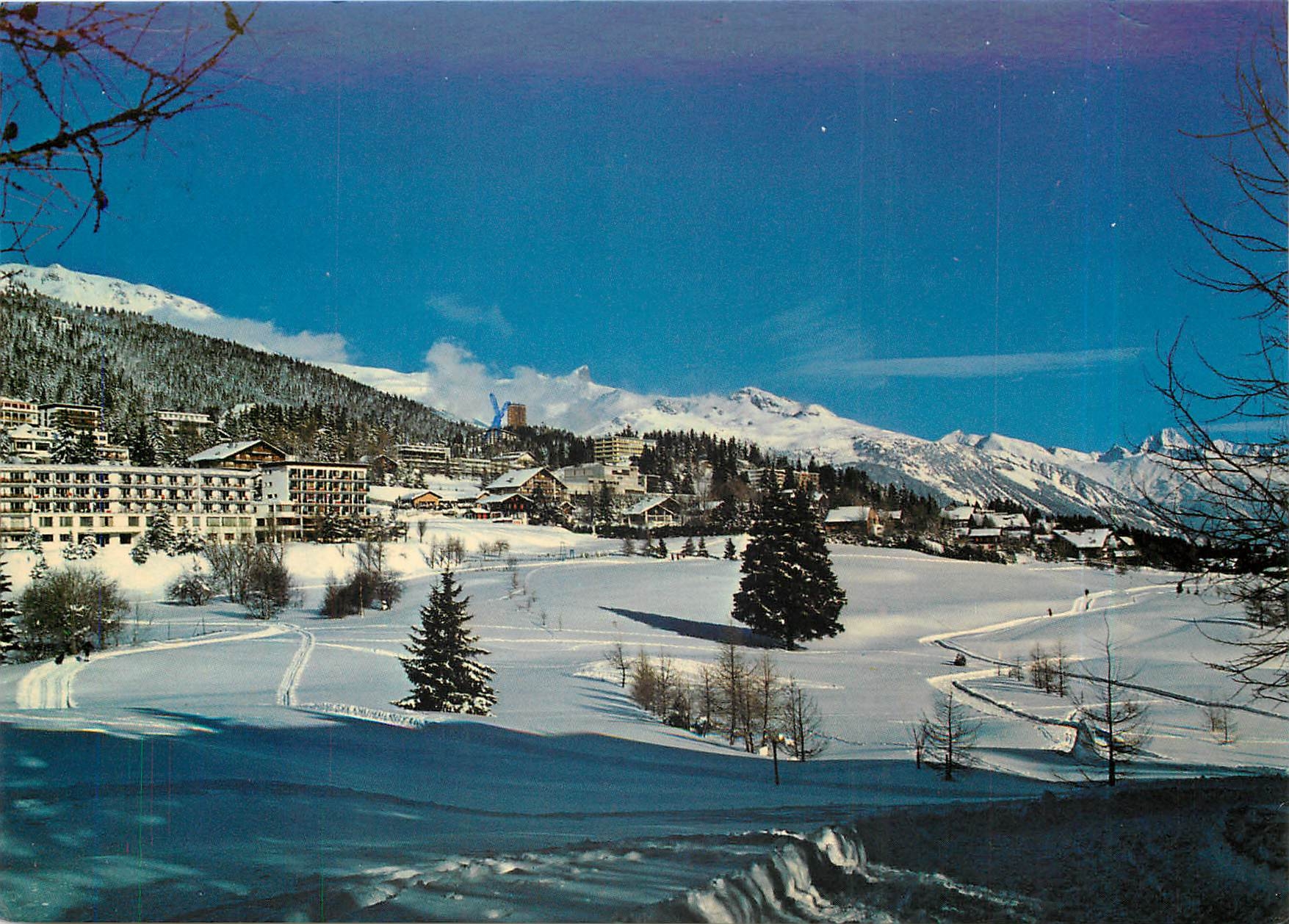 CPM Crans Montana Valais Suisse Vue generale du plateau 