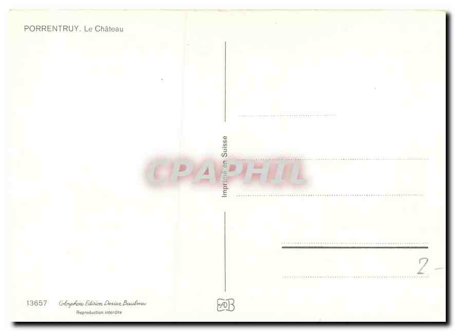 CPM Porrentruy Le Chateau  — Rückseite