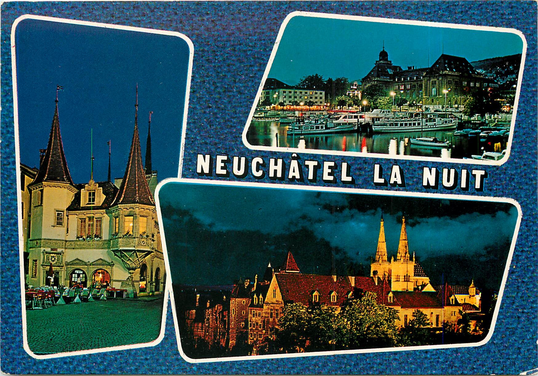 CPM Neuchatel La Nuit 