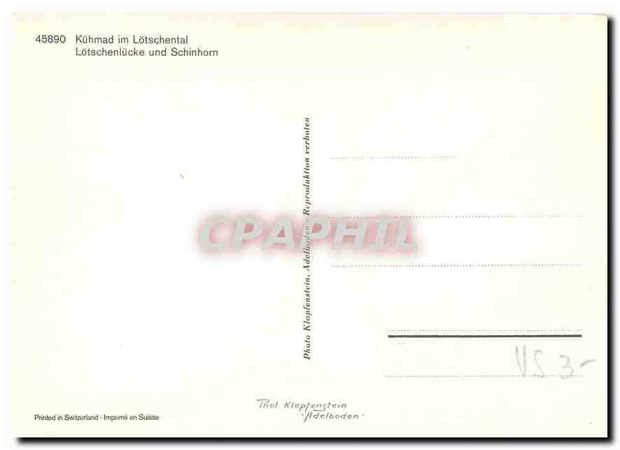 CPM Kuhmad im Lotschental Lotschenlucke und Schinhorn  — Back