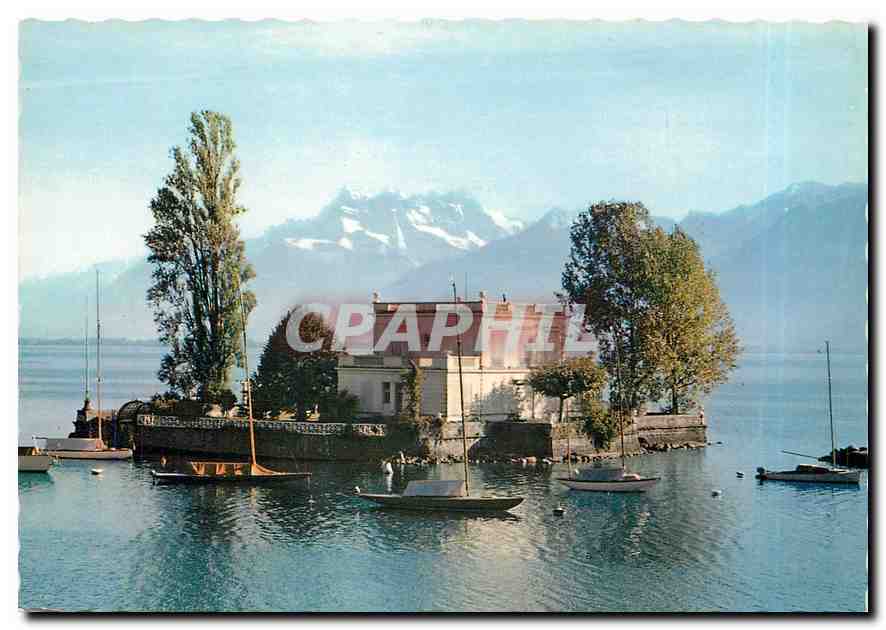CPM Lac Leman L'lle de Salagnon et les Dents du Midi 