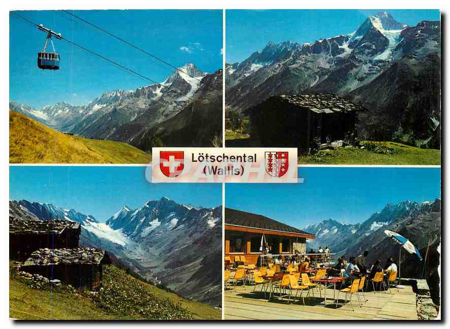 CPM Lotschental Wallis Luftseilbahn Wiler Holz und Bergrestaurant Zudili Holz 