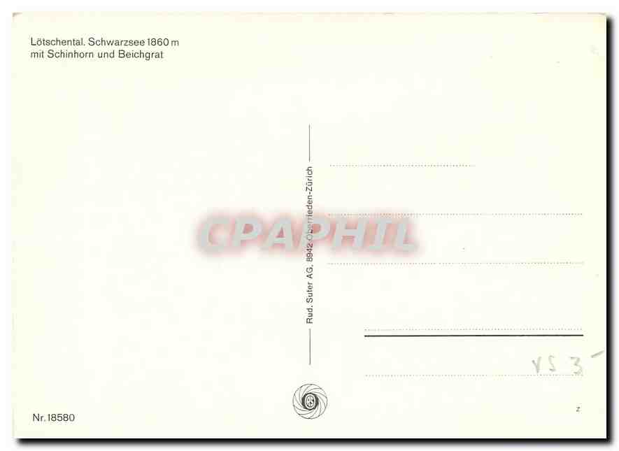 CPM Lotschental Scwarzsee mit Schinhorn und Beichgrat  — Back