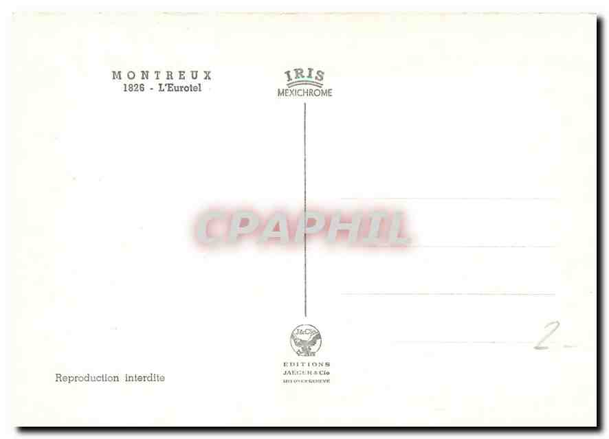 CPM Montreux L'Eurotel  — Rückseite