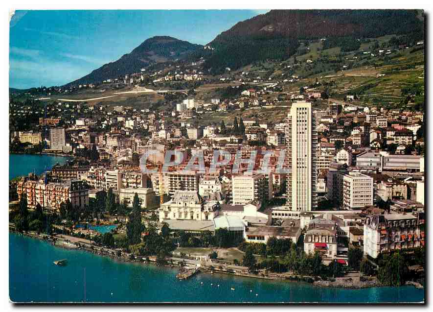 CPM Montreux Les Quais le Casino et la Tour d'Ivoire 