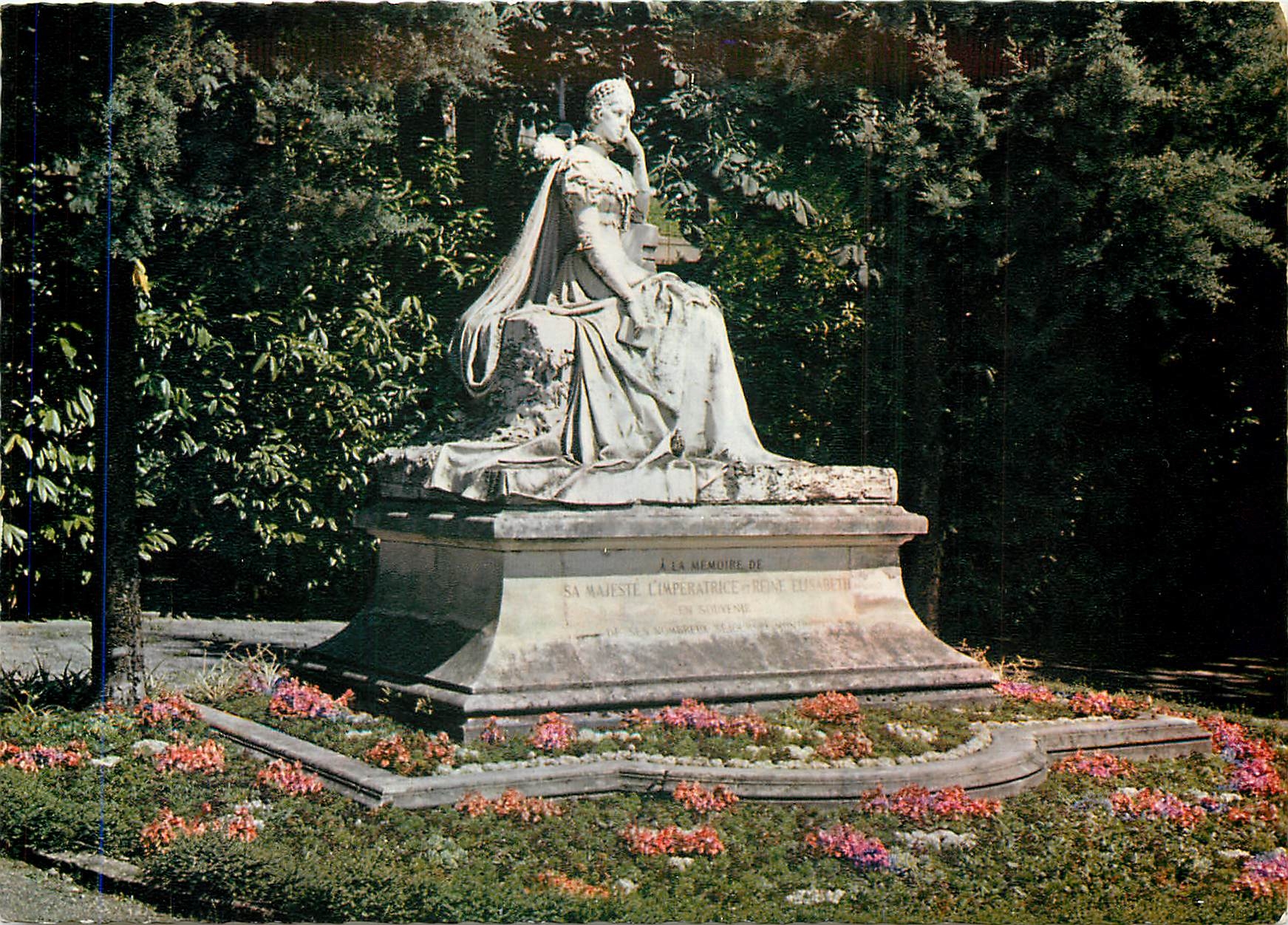 CPM Territet Montreux Statue de l'Imperatrice Elisabeth d'Autriche 