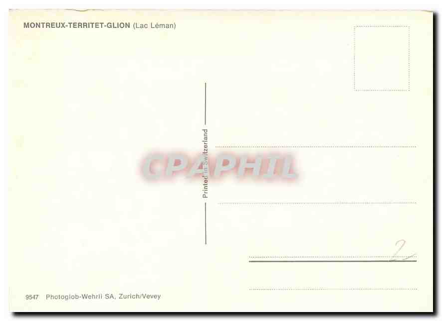 CPM Montreux Territet Glion Lac Leman  — Rückseite