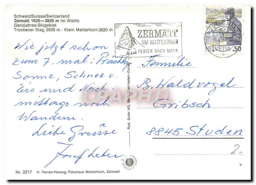 CPM Zermatt im Wallis Ganzjahres Skigebiet  — Back