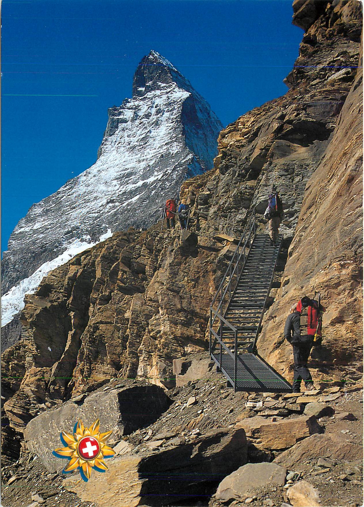 CPM Aufstieg zum Berghaus Matterhorn und der Horhlihutte am Matterhorn Mt Cervin 